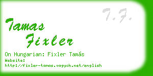 tamas fixler business card