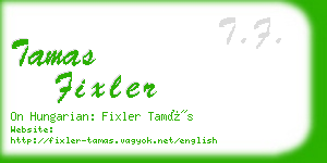 tamas fixler business card